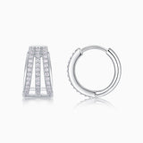 Moissanite Split Huggie Earrings