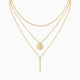 Moissanite Pendant Triple Necklace - Ceerom