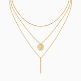 Moissanite Pendant Triple Necklace - Ceerom