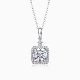 Moissanite Round Cut Pendant Necklace - Ceerom