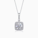 Moissanite Round Cut Pendant Necklace - Ceerom