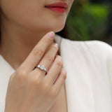 Three Stone Round Cut Engagement Ring - Ceerom