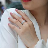 Pave Moissanite Eternity Band Ring - Ceerom