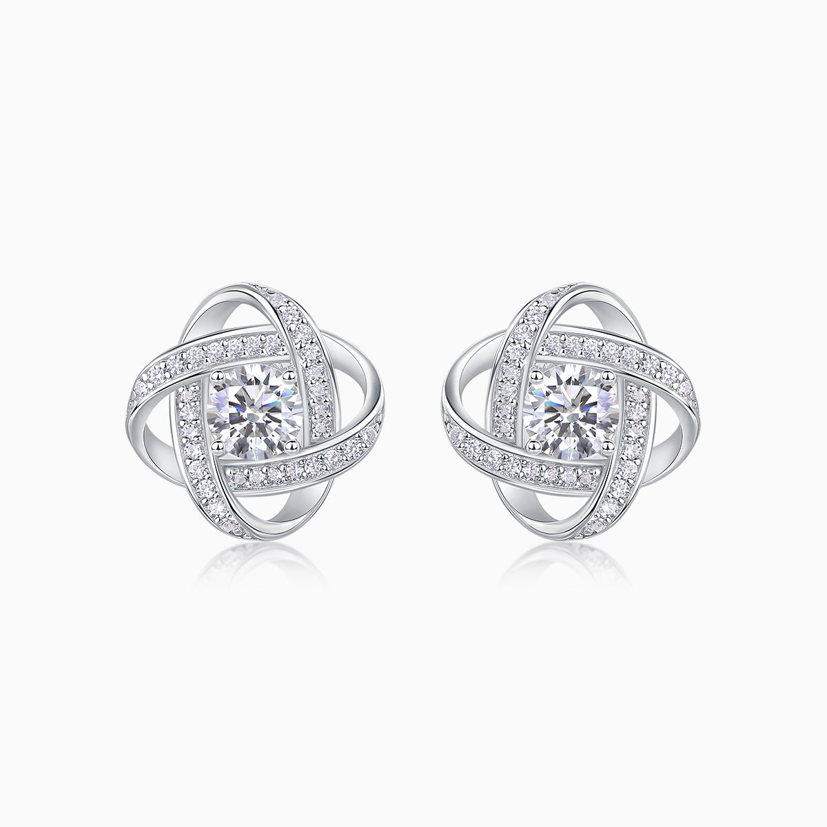Star Halo Moissanite Stud Earring - Ceerom