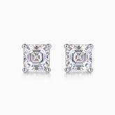 5.5mm Asscher Cut Moissanite Stud Earring