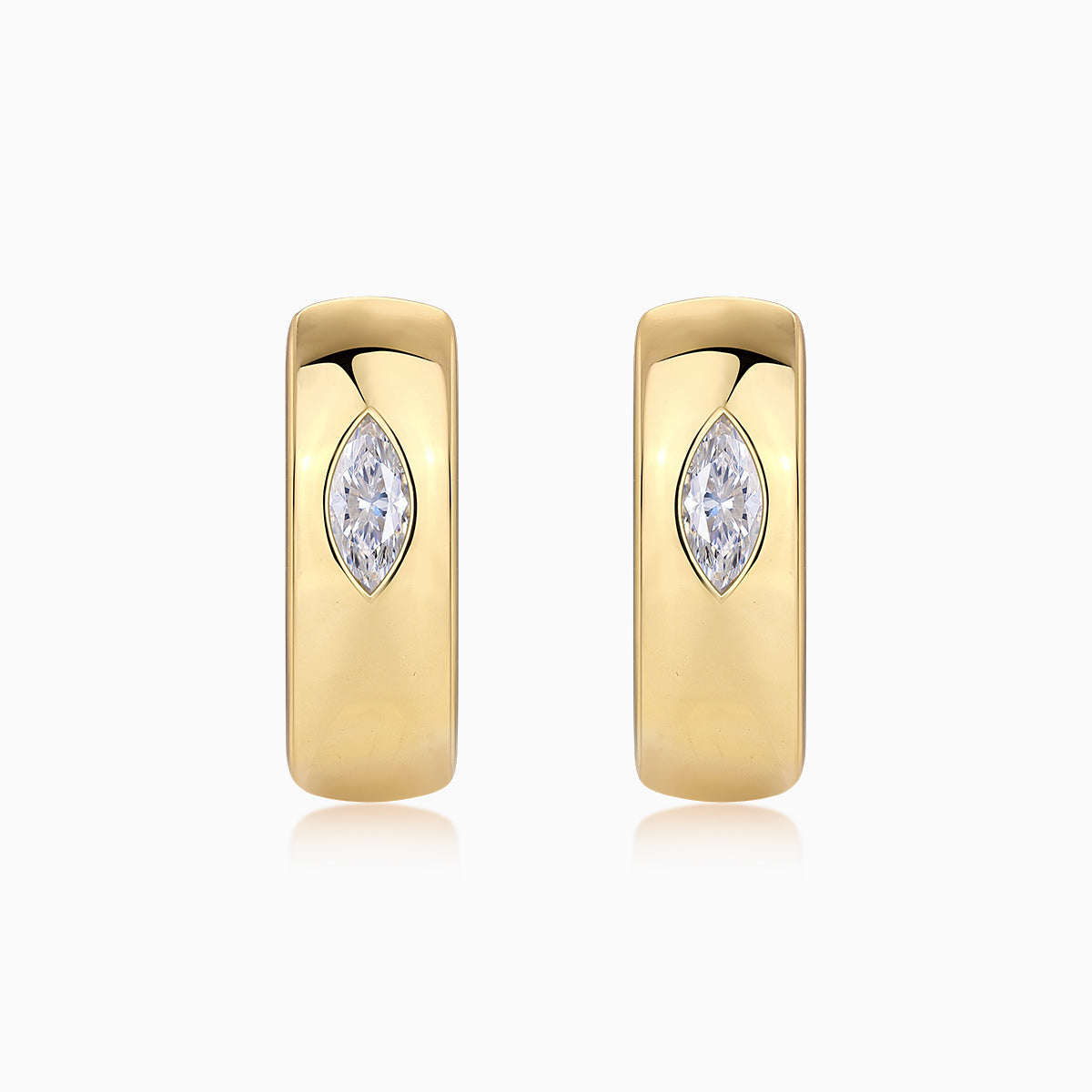 Marquise Cut Hoop Earrings - Ceerom