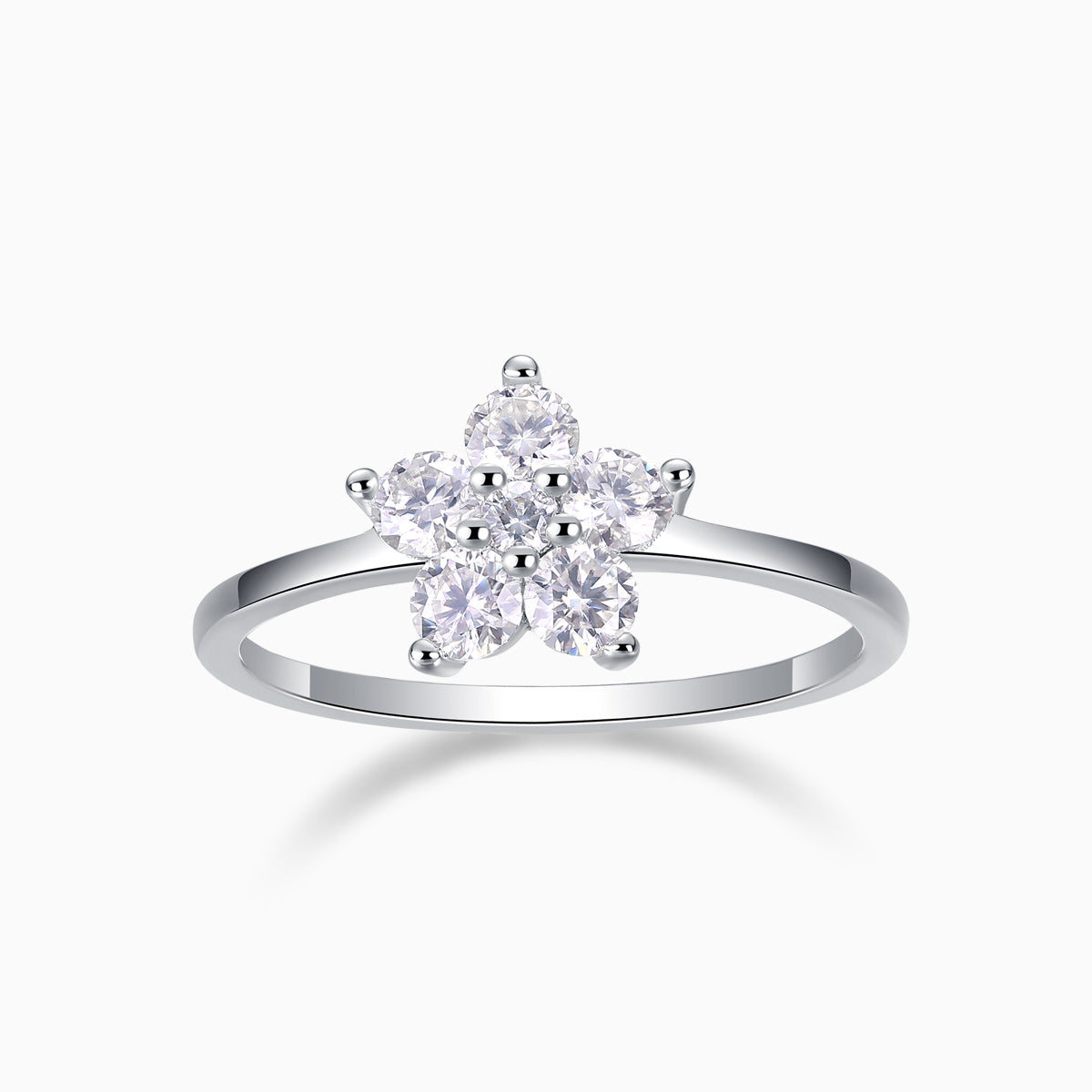 Seven Stone Moissanite Cluster Ring - Ceerom