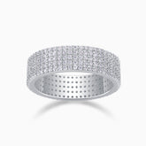 Pave Moissanite Eternity Band Ring - Ceerom