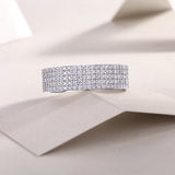 Pave Moissanite Eternity Band Ring - Ceerom