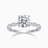 Round Twist Moissanite Engagement Ring