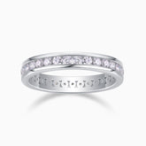 Round Moissanite Wedding Band Eternity Ring - Ceerom