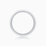 Triple Row Moissanile Wide Band Ring - Ceerom