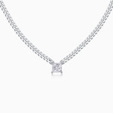 Princess Cut Moissanite Pendant Necklace - Ceerom