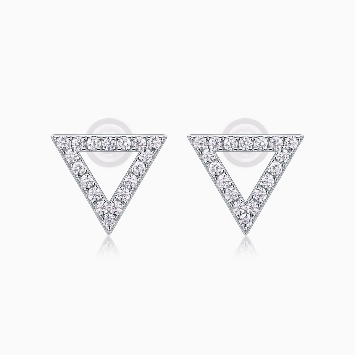 Triangle Geometric Moissanite Stud Earrings - Ceerom