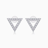 Triangle Geometric Moissanite Stud Earrings - Ceerom