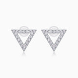 Triangle Geometric Moissanite Stud Earrings - Ceerom