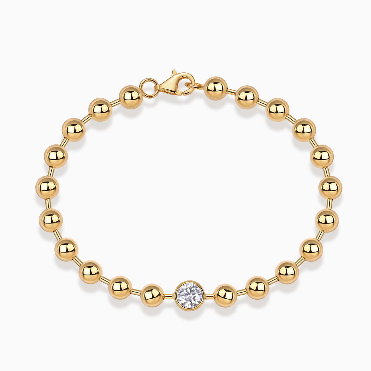Round Cut Moissanite Bubble Bracelets - Ceerom