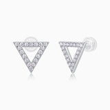 Triangle Geometric Moissanite Stud Earrings - Ceerom
