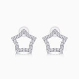 Star Shape Geometric Moissanite Earrings - Ceerom