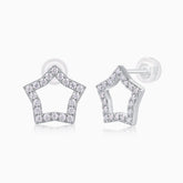 Star Shape Geometric Moissanite Earrings - Ceerom