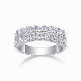Brilliance Moissanite Double Row Band Ring