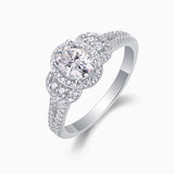 Halo Oval Cut Engagement Ring - Ceerom