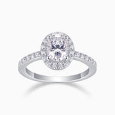 Ceerom Oval Cut Halo Engagement Ring - Ceerom