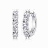 Round Moissanite Hoop Earrings