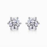 Classic Moissanite Round Cut Stud Earrings - Ceerom