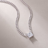 Princess Cut Moissanite Pendant Necklace - Ceerom