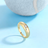 Solitaire Moissanite Thin Domed Ring - Ceerom