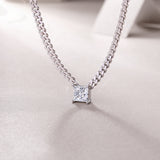 Princess Cut Moissanite Pendant Necklace - Ceerom