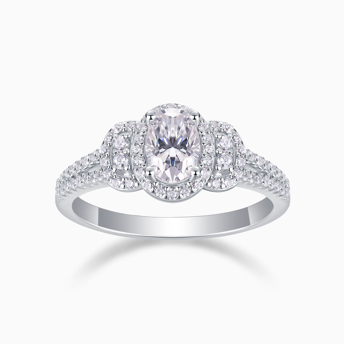Halo Oval Cut Engagement Ring - Ceerom