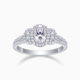 Halo Oval Cut Engagement Ring - Ceerom