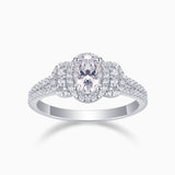 Halo Oval Cut Engagement Ring - Ceerom