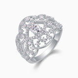 Oval Cut Crown Engagement Ring - Ceerom