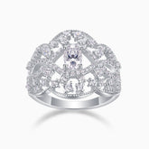 Oval Cut Crown Engagement Ring - Ceerom