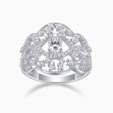 Oval Cut Crown Engagement Ring - Ceerom
