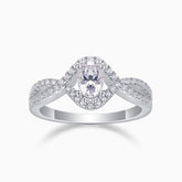 Petite Twist Oval Cut Engagement Ring - Ceerom