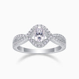 Petite Twist Oval Cut Engagement Ring - Ceerom