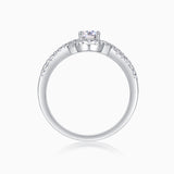 Petite Twist Oval Cut Engagement Ring - Ceerom