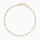 Moissanite Pave Rectangle Link Chain Necklace - Ceerom