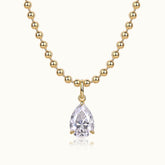 Pear Cut Solitiare Pendant Necklace - Ceerom