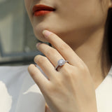 Halo Round Cut Moissanite Engagement Ring - Ceerom