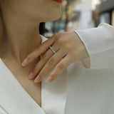 Round Cut Moissanite Band Ring - Ceerom