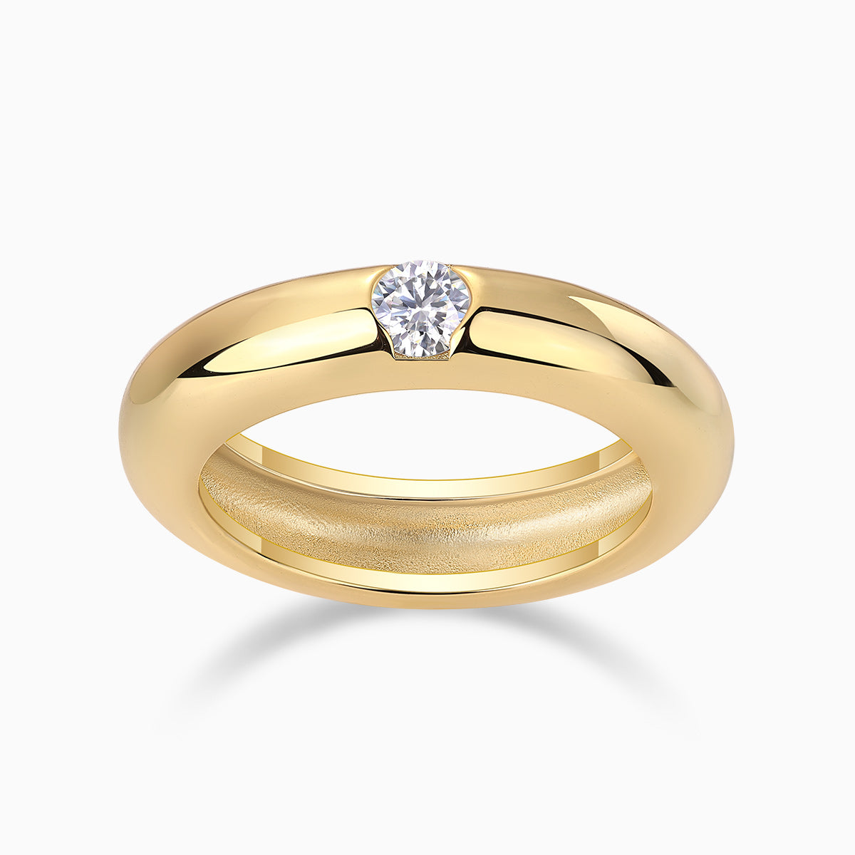 Solitaire Moissanite Band Ring - Ceerom