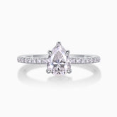 Pear Shaped Moissanite Ring - Ceerom