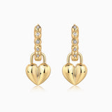 Moissanite 2-in-1 Beaded Hoops Removable Heart Earrings - Ceerom