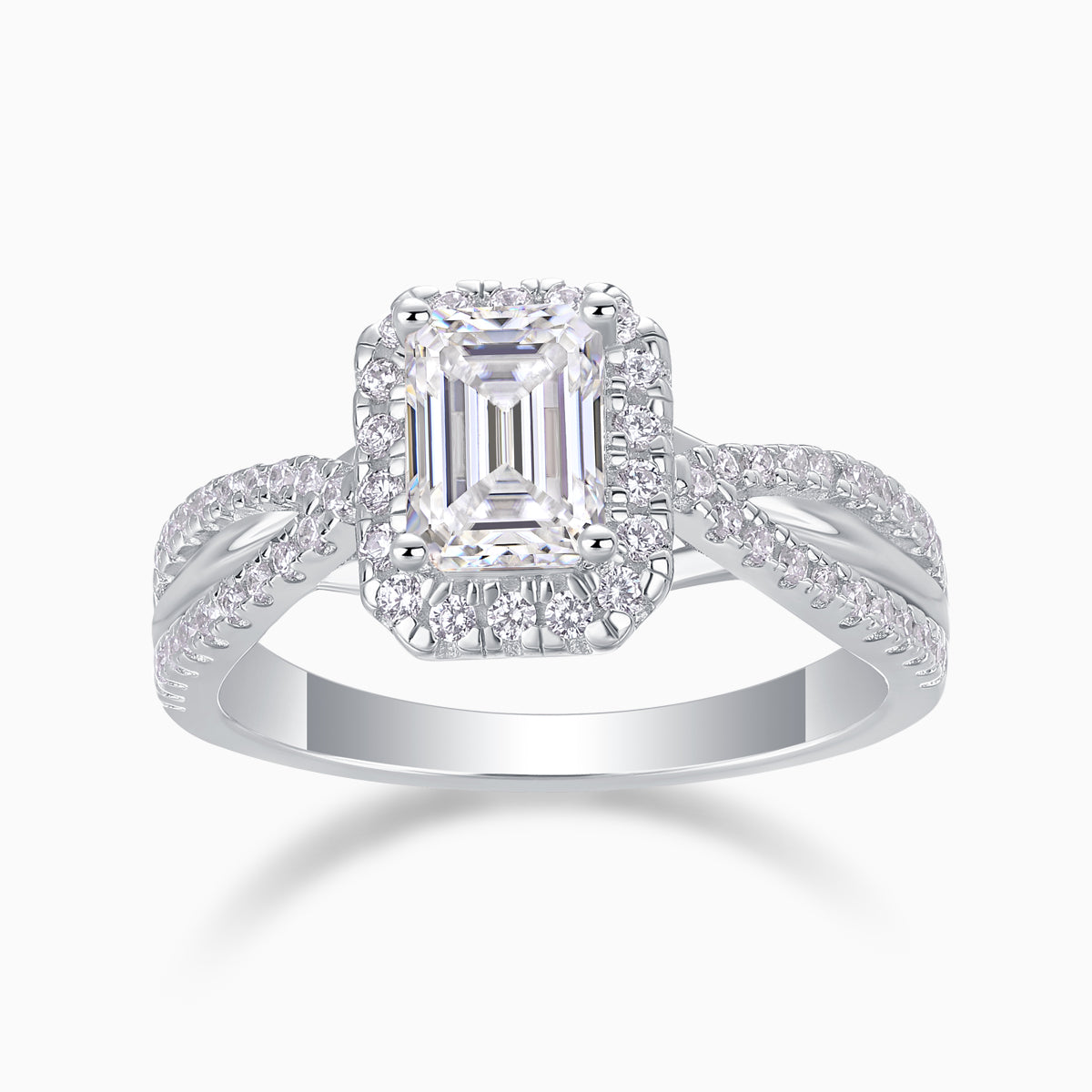 Emerald Cut Moissanite Ring - Ceerom