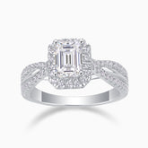 Emerald Cut Moissanite Ring - Ceerom
